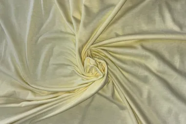 JT stoffen - Tricot stof - viscose polyester - zachtgeel - JT3