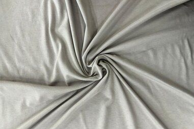 Lichtgrijze stoffen - Tricot stof - viscose polyester - lichtgrijs - JT20