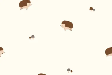 Tricot kinderstoffen - Tricot stof - egeltjes - gebroken wit - 23505-051