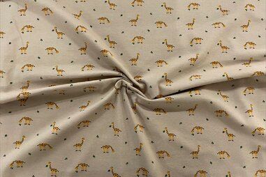 Giraffeprint stoffen - Jersey - Giraffe - helles Kalkbraun - 340167-10