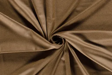 90% polyester, 10% elastan stof - Kunstleer stof - leatherlook suedine - camelbruin - 22108-053