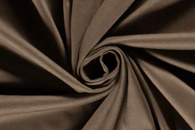 90% polyester, 10% elastan stof - suedine stof - scuba suedine - tuape grijs - 22107-054