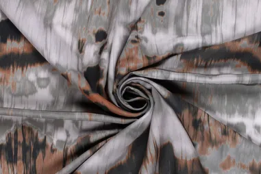 Satijn stoffen - Satijn stof - abstract - brique - 22038-056