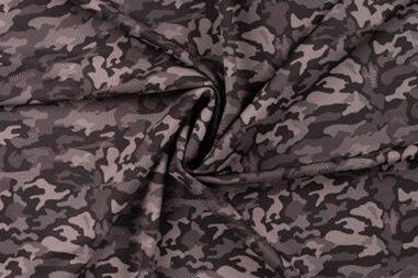 Danskleding stoffen - Tricot stof - sportswear - camouflage - zwart - 11669-690