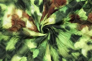 Gewatteerde stoffen - Doorgestikte stof - aquarel nature gradini - groen - 21014-320