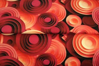 Rot - Tricot stof - digitaal abstract - rood - 24029-12