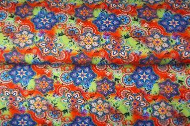 Multi - Tricot stof - digitaal fantasie - multi - 24205-11