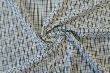 JT stoffen - Katoen stof - geruit - blauw groen wit - JT 288