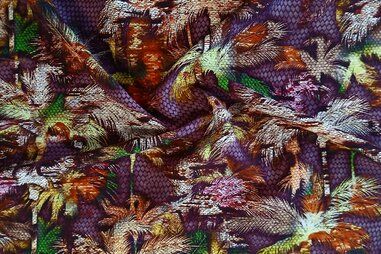 Bordeaux rode stoffen - Polyester stof - fantasie - bordeaux multi - JT192