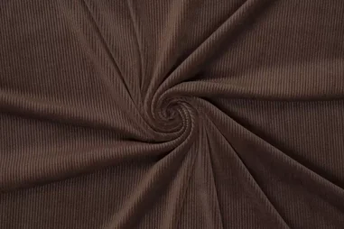 90048 - Jersey - super soft Corduroy - dunkelbraun - 90048-100