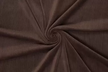 Donkerbruin - Tricot stof - super soft corduroy - donkerbruin - 90048-100