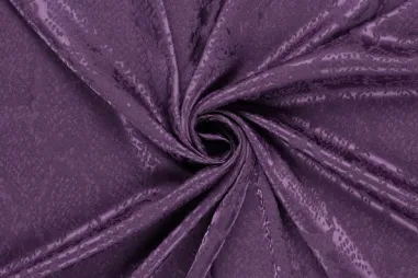 Bruidssatijn - Satijn stof - slangenprint - paars - 22042-045