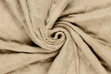 90% polyester, 10% polyamide - Gesteppter Stoff - Corduroy - beige - 22084-052