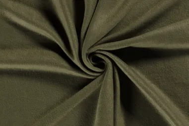 Oeko-Tex klasse 2 - Fleece stof - kaki groen - 9111-027