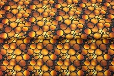 Multi stoffen - Tricot stof - digitaal abstract - geel multi - 24929-20