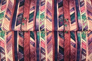 Stenzo stoffen uitverkoop - Tricot stof - digitaal abstract - roze multi - 24027-14