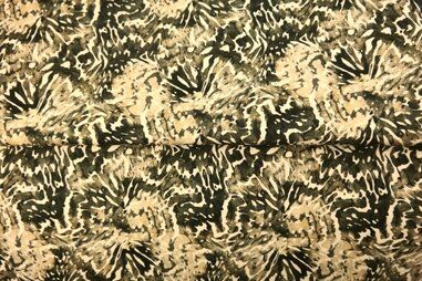Stenzo stoffen uitverkoop - Tricot stof - digitaal abstract - beige multi - 24968-22
