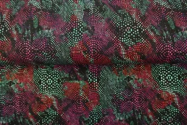 Stenzo stoffen uitverkoop - Tricot stof - digitaal abstract dots - multi - 24979-12
