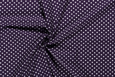 Paars - Katoen stof - poplin - stippen - paars - 5570-045