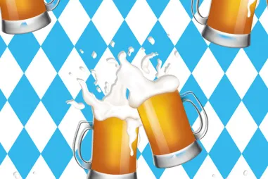 Gewebe - Texture stof - digitaal bierpullen - aquablauw wit - 20875-004