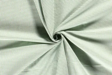 Babydecke - Katoen stof - poplin - boerenbont mini ruitje (0,2 cm) - mint - 5581-021