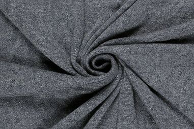 Staalblauwe stoffen - Gebreide stof - heavy knit melange - staalblauw - 22096-007
