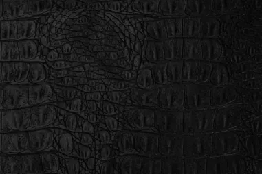 Kunstleer - stretch - foil bianca - 1005-069 - Kunstleer stof - crocolino stretch leather - zwart - 0845-999