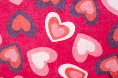 Hartjes stoffen - Fleece stof - cuddle - harten - fuchsia - 32021-170