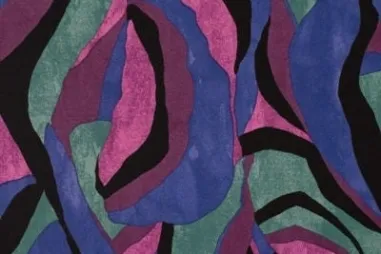 95% viscose, 5% spandex - Tricot stof - abstract - roze multi - 2500-180