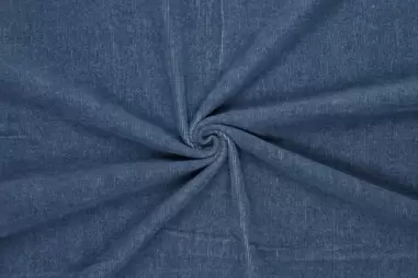 400gr/M² - Ribcord stof - corduroy - stretch indigo washed - blauw - 90062-053