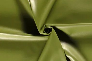75% polyurethaan, 25% polyester stof - Kunstleer stof - olijfgroen - 1268-025