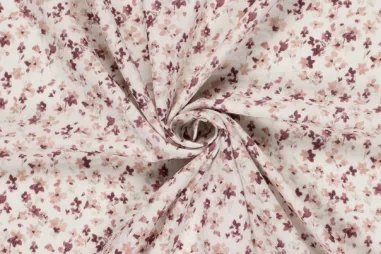Hydrofiel stoffen (katoen) - Hydrofiel stof - digitaal bloemen - gebroken wit - 21597-051