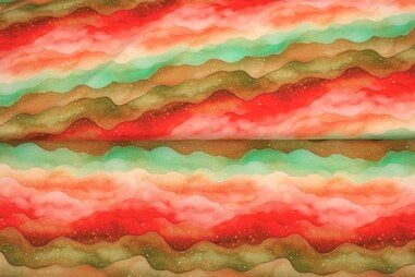 250gr/M² - Tricot stof - French Terry - digitaal abstract - multi - 24514-10