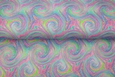 250gr/M² - Tricot stof - French Terry - digitaal abstract multi - 24553-14