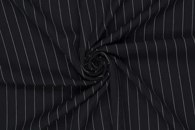 Donkerblauw - Stretch stof - colombo stripe - donkerblauw - 90056-605