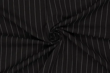 Oeko-Tex klasse 2 - Stretch stof - colombo stripe - zwart - 90056-999