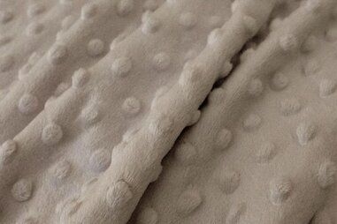 250gr/M² - Fleece stof - minky niply - donkerbeige - 0617-178