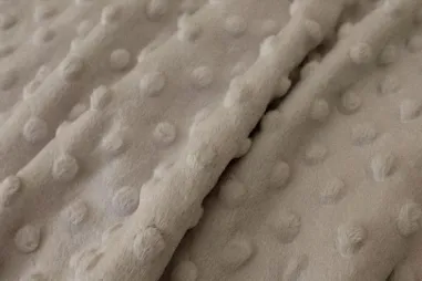 Oeko-Tex klasse 2 - Fleece stof - minky niply - donkerbeige - 0617-178