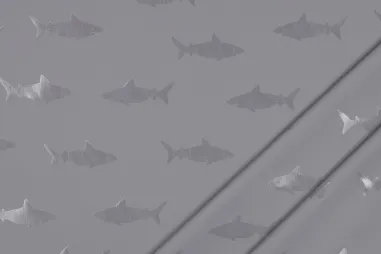 Waterdichte stoffen - Waterdichte stof - haaien - grijs - 3237-004