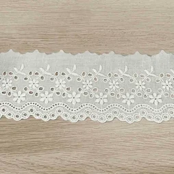 Band - Kant broderie 73 mm - wit - 30004080-009