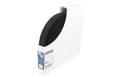 Effen uni elastiek - Stevig elastiek 25 mm - zwart - 98998
