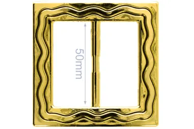 Verschlüsse/Schnallen - Siergesp vierkant kunststof 50 mm - goud - 378639-2