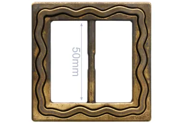 Verschlüsse/Schnallen - Siergesp vierkant kunststof 50 mm - oud goud - 378639-5