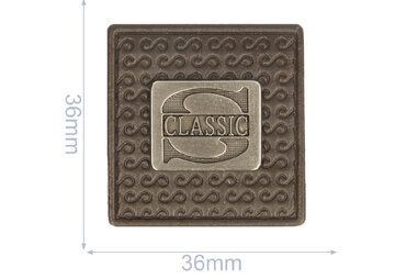 Applikationen - Label classic 36x36 mm - bruin - 102-11