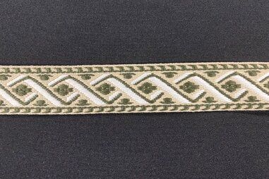Band - Tassenband 38 mm - beige legergroen - 3567-05