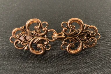 Knöpfe - Vestsluiting met clip 6x8x3 cm - rosé goud 