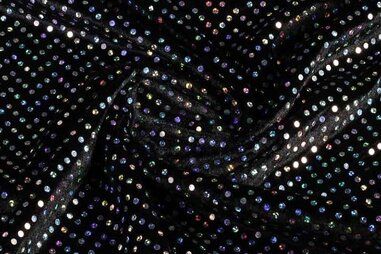 Flared broek - Velours de panne - Hologramm - schwarz - 3510-110