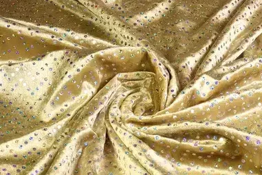 ByPoppy19 8334-015 Kunstleder gold - Velours de panne - Hologramm - Gold - 3510-148