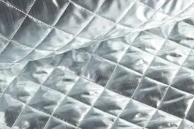 Wattierte - Gesteppter Stoff - Silber - 00360-70
