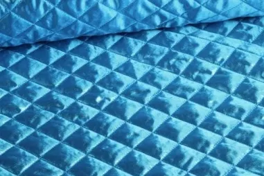 Wattierte - Gesteppter Stoff - aqua - 00360-126